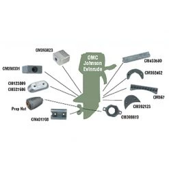 MARTYR Magnesium Outboard Anodes, OMC/Johnson/Evinrude