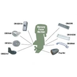 MARTYR Outboard Anode, Mercury/Force/Mariner