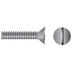 FASCO FASTENER Stainless Steel Slotted Flat-Head Machine Screws