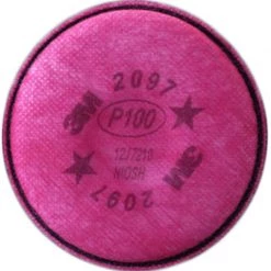 3M Particulate Filter 2097, P100, with Nuisance Level Organic Vapor Relief, 50-Pack