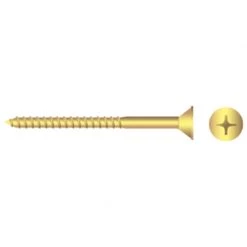 FASCO FASTENER Brass Phillips Flat-Head Wood Screws