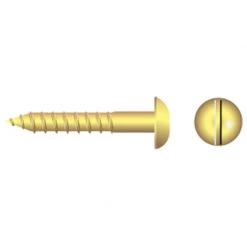FASCO FASTENER Brass Slotted Round-Head Wood Screws