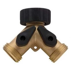 HOSECOIL Heavy-Duty Brass Shut-Off Valve, Two-Way