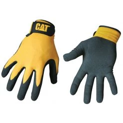 BOSS MFG/CAT GLOVES Yellow Nylon Gloves with Nitrile Palm
