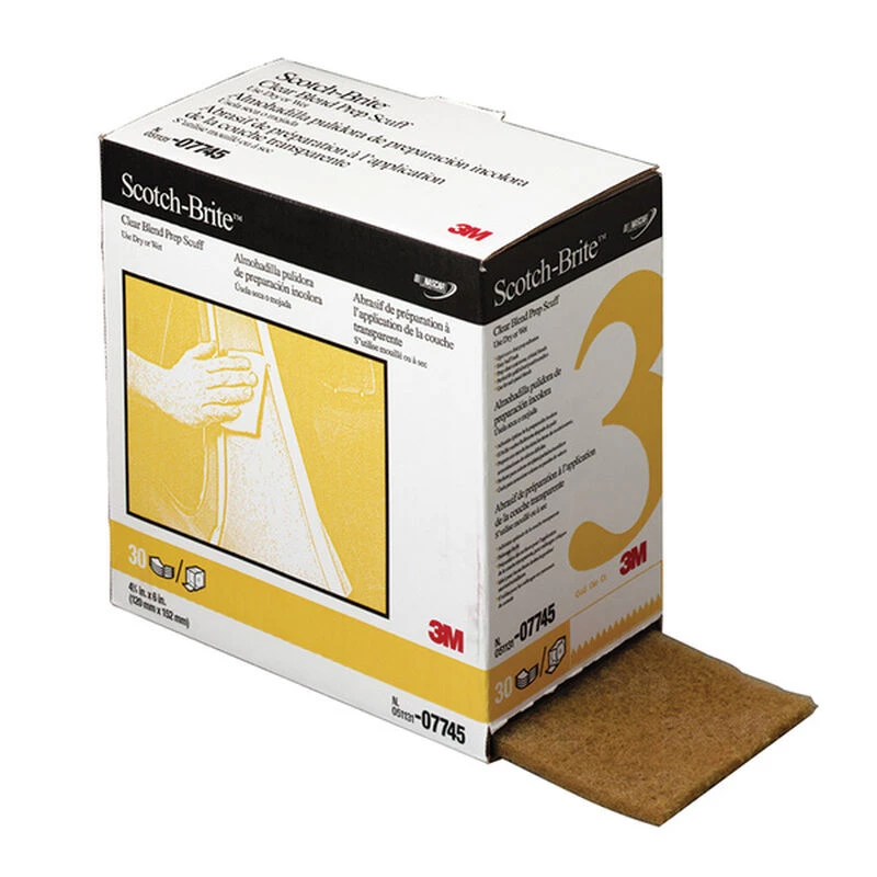3M 7745 Scotch-Brite™ Clear Blend Prep Scuff Pad, 4 3/4"W x 15'L Roll