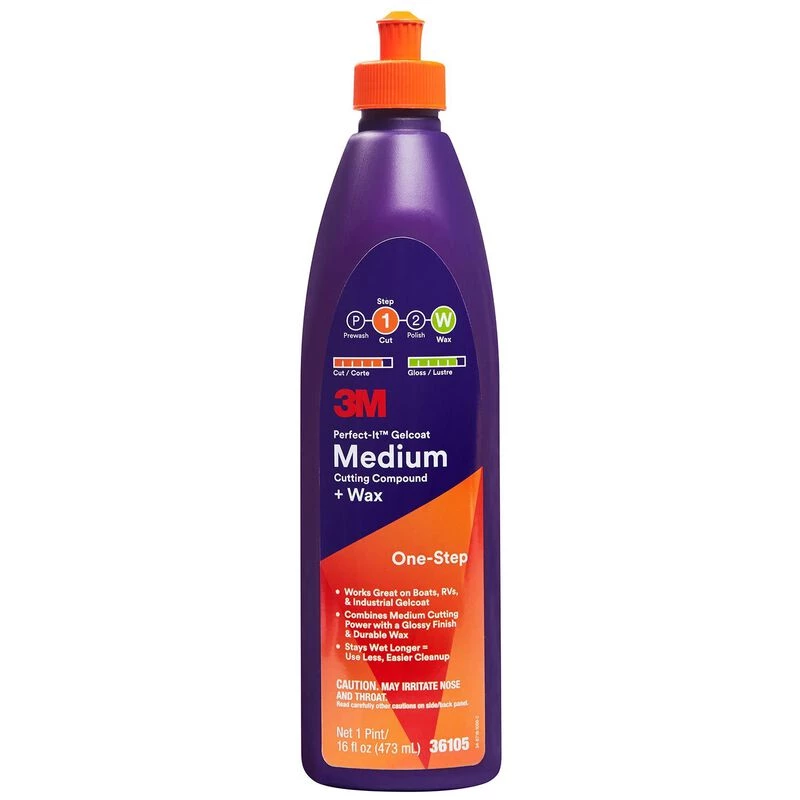 3M Perfect-It™ Gelcoat Medium Cutting Compound + Wax, Pint