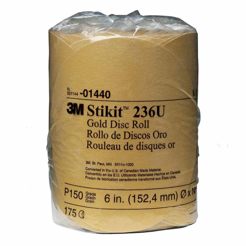 3M Stikit™ Gold Disc Roll, 6", P150A Grit