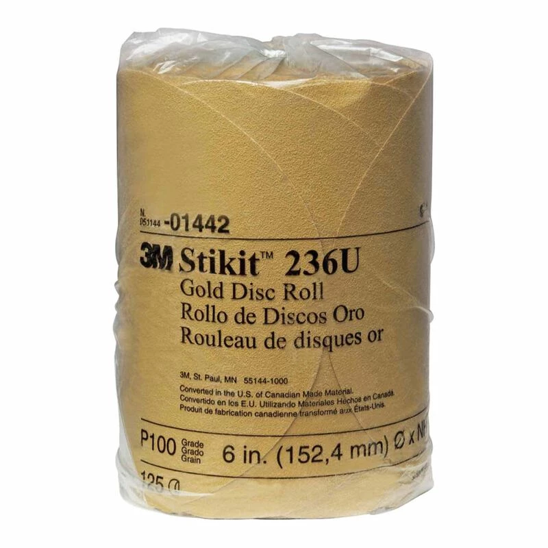 3M Stikit™ Gold Disc Roll, 6", P100A Grit