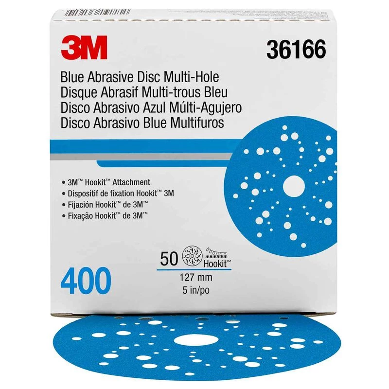 3M Hookit™ 5" Multi-hole Blue Abrasive Discs - Image 8