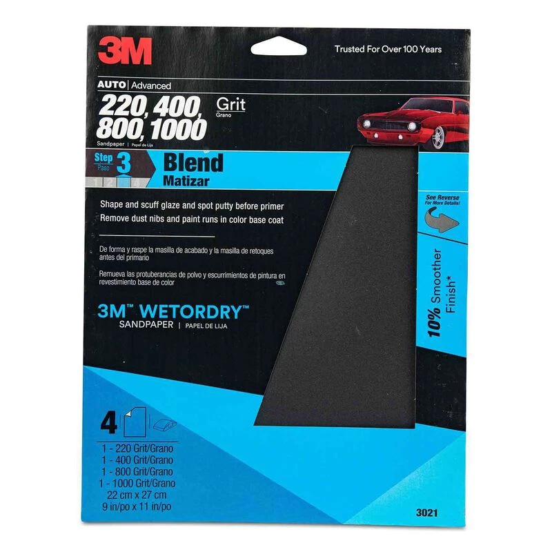 3M Wetordry™ Sandpaper Sheets, Assorted