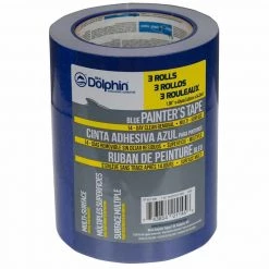 BLUE DOLPHIN 2" Blue Painter's Tape, 3-Pack