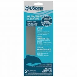 BLUE DOLPHIN Wet/Dry Sandpaper Sheets, Assorted Grit, 5-Pack