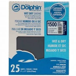 BLUE DOLPHIN Wet/Dry Sandpaper Sheets, 1500 Grit, 25-Pack