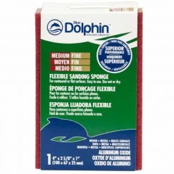 BLUE DOLPHIN 4" Sanding Sponge, Medium/Fine