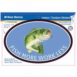 WEST MARINE Fish More Work Less Vinyl Decal