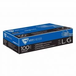 BOSS Industrial Grade Powder Free Disposable Gloves, Large