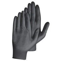 BOSS 4 Mil Powder-Free Disposable Nitrile Gloves, 100-Pack, Large