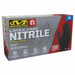 MECHANIX WEAR 5 Mil Black Nitrile Disposable Gloves, Medium, 100-Pack