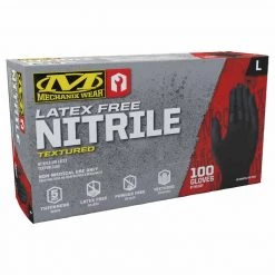 MECHANIX WEAR 5 Mil Black Nitrile Disposable Gloves, Large, 100-Pack