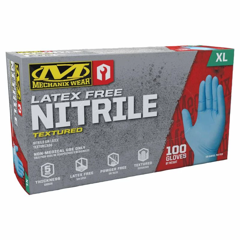 MECHANIX WEAR 5 Mil Blue Nitrile Disposable Gloves, X-Large, 100-Pack