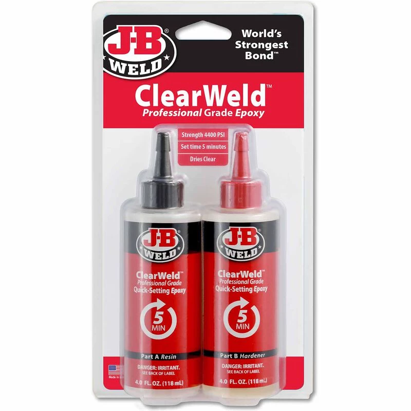 JB WELD ClearWeld Epoxy Pro Grade, 8 oz.