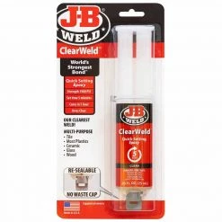 JB WELD ClearWeld Epoxy Syringe, 25 ml