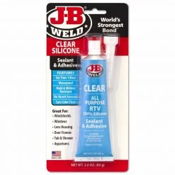 JB WELD 100% Silicone RTV Sealant, Clear, 3 oz