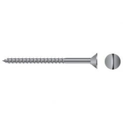 FASCO FASTENER Stainless Steel Slotted Flat-Head Wood Screws