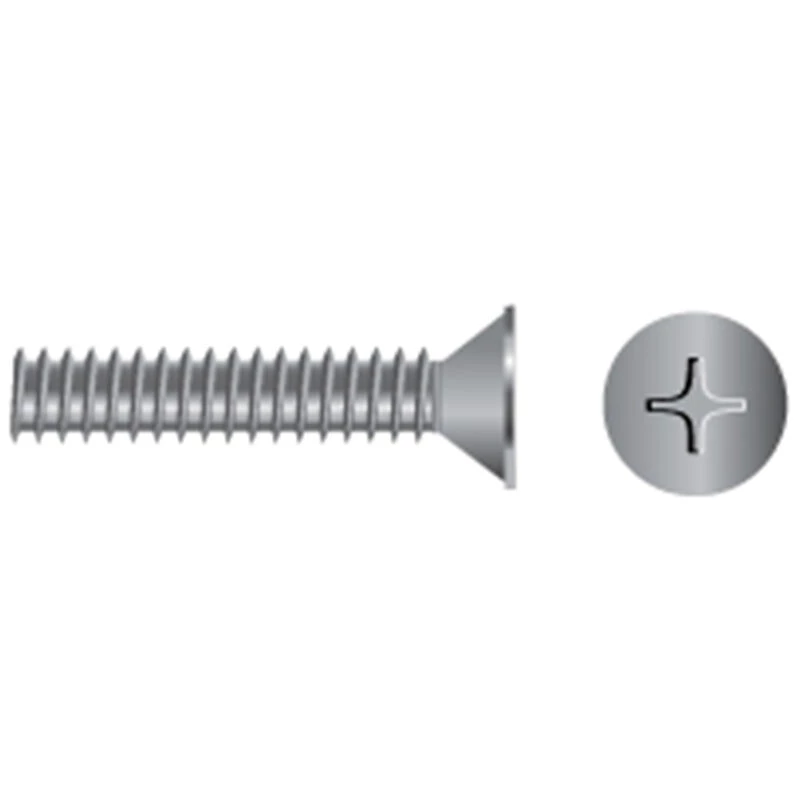 FASCO FASTENER Stainless Steel Phillips Flat-Head Fine Thread Machine Screws - Image 2