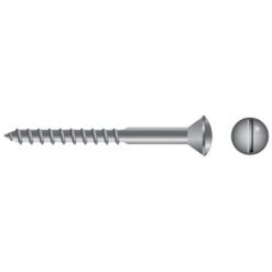 FASCO FASTENER Stainless Steel Slotted Oval-Head Wood Screws