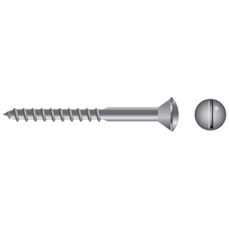 FASCO FASTENER Stainless Steel Slotted Oval-Head Wood Screws - Image 12