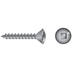 FASCO FASTENER Stainless Steel Square Drive Oval-Head Tapping Screws