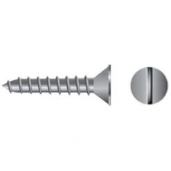 FASCO FASTENER Stainless Steel Slotted Flat-Head Tapping Screws