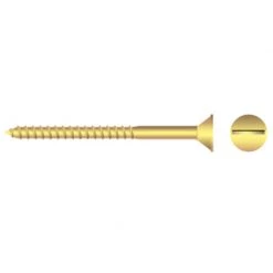 FASCO FASTENER Brass Slotted Flat-Head Wood Screws