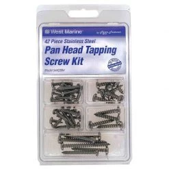 WEST MARINE Stainless Steel Phillips Pan-Head Tapping Screw Kit 42-Pack