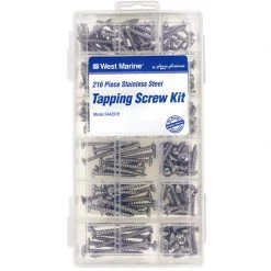 WEST MARINE Stainless Steel Tapping Screw Kit, 216-Pack