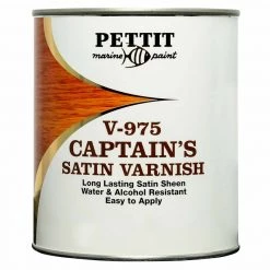 PETTIT PAINT Z-Spar V-975 Captain's Satin Sheen Polyurethane Varnish, Quart