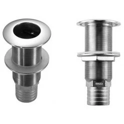 ATTWOOD Barbed Stainless Steel Scupper Valve, 1 1/2"