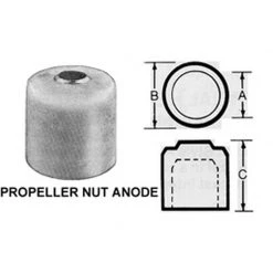 MARTYR Mercury Propeller Nut Anode, Aluminum